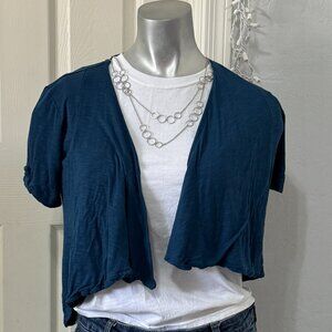 Teal Short Sleeve Cardigan